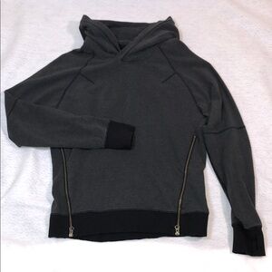 Lululemon Women's Om & Roam Charcoal Grey Zipper Sweater Hoodie (T3)